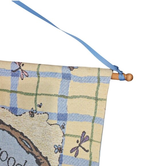 Winnie The Pooh Wall Tapestry Hanging Crown Crafts Piglet Yellow USA Made 27" - Picture 3 of 9